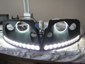 Pair of LED DRLs with angel eyes - Audi TT